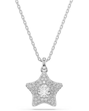 Swarovski Sublima Rhodium Plated Star Pendant Necklace - Metallic