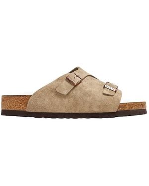 Birkenstock Zurich Suede Sandals - Natural