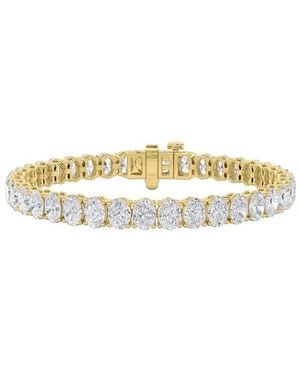 Mure And Co 16.5Ctw Oval Shaped Lab Grown Diamond (F/Vs) East West Line Bracelet - Metallic