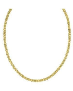 Tresorra Sterling Plated Rolo Chain Necklace - Metallic