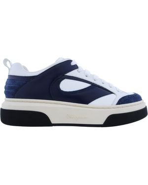 Ferragamo Cassina Low-Top Sneakers - Grey