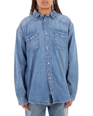 Polo Ralph Lauren Classic Collar Long Sleeve Denim Shirt - Blue