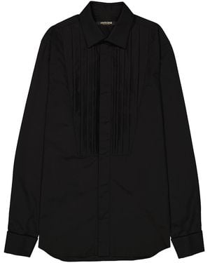 Roberto Cavalli Cotton Tuxedo Shirt, Brand - Black