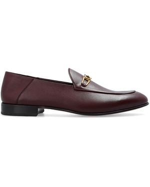 Ferragamo Melbourne Gancini Ornament Loafers - Red