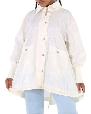 Moncler 1952 Natural Karula Parka Utility Jacket, Brand Size 1 (Small) - White