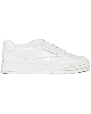 Reebok Club C Ltd Cracked Leather Low-Top Sneakers - White