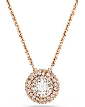 Swarovski Sublima Pendant, Round Cut, 18K Rose Finish - Metallic