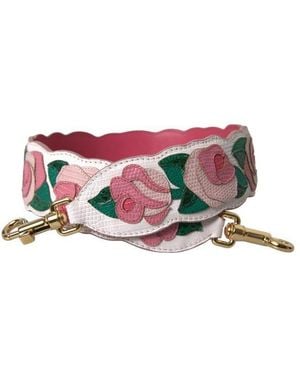 Dolce & Gabbana Dolce & Gabbana Floral Leather Shoulder Bag Strap - Pink