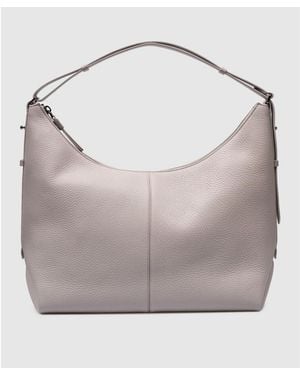 Brunello Cucinelli Light Leather Shoulder Bag - Grey