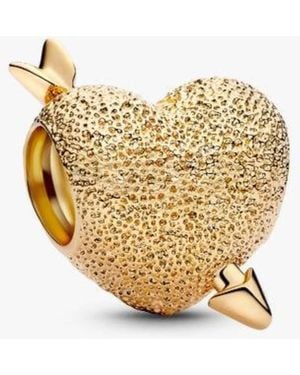 PANDORA 14K-Plated Cupid Heart Charm - Metallic