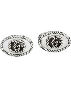 Gucci Double G Cufflinks - White