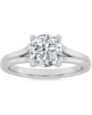 Mure And Co 1Ctw Round Shaped Lab Grown Diamond (F/Vs) Split Shank Solitaire Engagement Ring - White