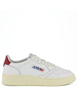 Autry Medalist Leather Low-Top Sneakers, Brand Size 35 Us - White