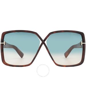 Tom Ford Yvonne Blue Gradient Butterfly Sunglasses Ft1117 53p 63