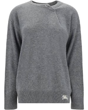 Burberry Ekd Cashmere Sweater - Grey