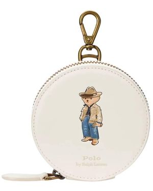 Polo Ralph Lauren Ralph Lauren Polo Bear Leather Coin Pouch - White
