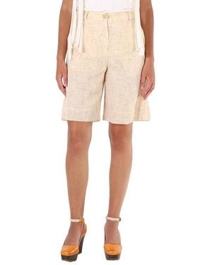 Rejina Pyo Ladies Riley Tweed Shorts, Brand Size 36 (Us Size 4) - Natural