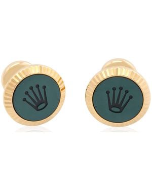 Rolex 18 Kt Fluted Cufflinks - Metallic