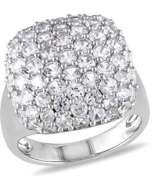 Amour 4 3/4 Ct Tgw Created Sapphire Pave Cocktail Ring - Metallic