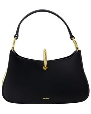 Rabanne Leather Calfskin Shoulder Bag - Black