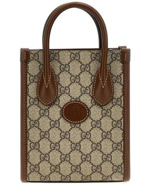 Gucci Gg Mini Shopping Bag - Brown