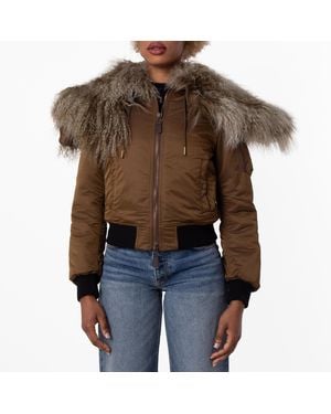 Burberry Slim-Fit Padded Bomber Jacket, Brand Size 10 Us - Green