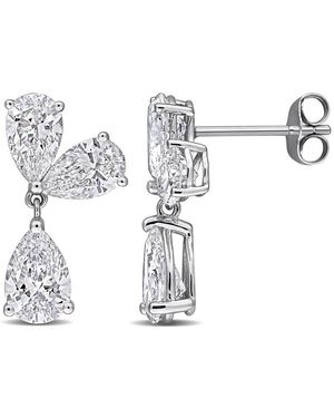 Created Forever 3 1/2Ct Pear Shape Lab-Grown Diamond Earrings - White