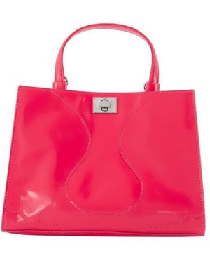 Zadig & Voltaire Quilted Patent Leather Top Handle Bag - Pink