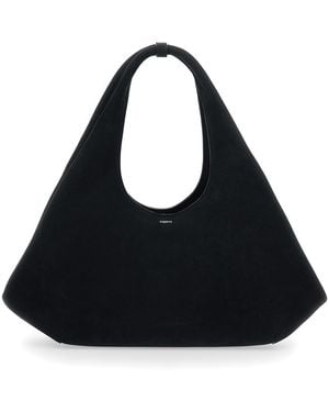 Coperni Shoulder Bag With Top Handle And Logo Lettering On The Front - Black