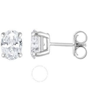 Brilliant Diamond 14Kt 1.00 Carat Lab Grown Diamond Stud Earrings For - Metallic