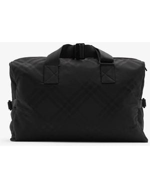 Burberry Check Jacquard Weekend Bag - Black