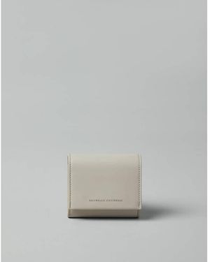 Brunello Cucinelli Light Leather Wallet - Gray