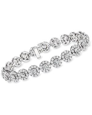 Brilliant Diamond 10 Carat Lab Grown Diamond Tennis Bracelet - Metallic