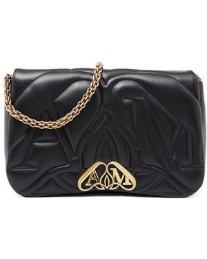 McQueen The Seal Lambskin Bag - Black