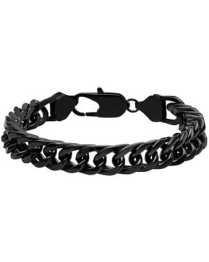 Robert Alton Curb Chain Stainless Steel Bracelet - Black