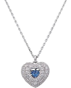 Swarovski Hyperbola Pendant Heart Rhodium Shiny - White