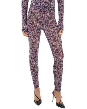 Isabel Marant Joshua Printed Jersey Leggings - Purple