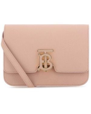 Burberry Leather Small Tb Crossbody Bag - Pink