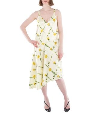 Burberry Floral Print Spaghetti Strap Minidress, Brand Size 8 Us - Yellow
