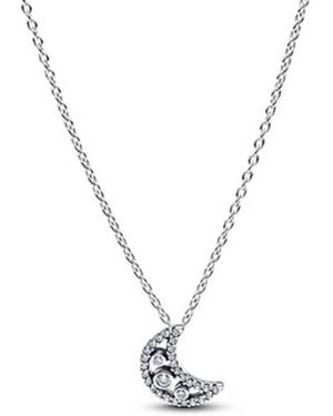 PANDORA Crescent Moon Pendant Necklace - Metallic