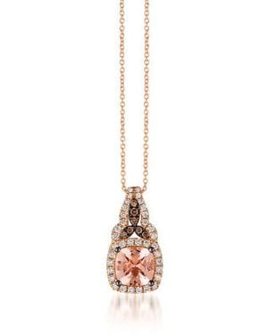 Le Vian Ladies Peach Morganite Necklaces Set - Metallic