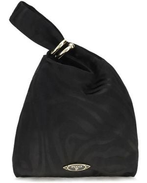 PUCCI Pucci Emilio Silk Clutch Bag - Black