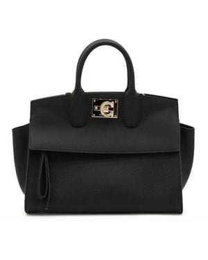 Ferragamo Studio Gancini Tote Bag - Black