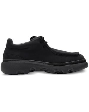 Burberry Lace-Up Creeper Suede Derby Shoes, Brand Size 40 Us - Black
