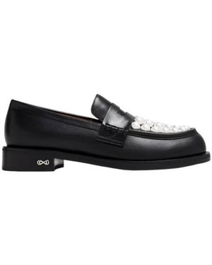 Mach & Mach Sirene Pearl-Embellished Loafers, Brand Size 35.5 Us - Black