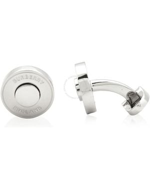 Burberry Palladio Logo Brass Cufflinks - Metallic