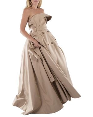 green emerald velvet dress Burberry Pleated Tulle Sleeveless Maxi Dress Seafoam Size US 6  Celebrity  Owned