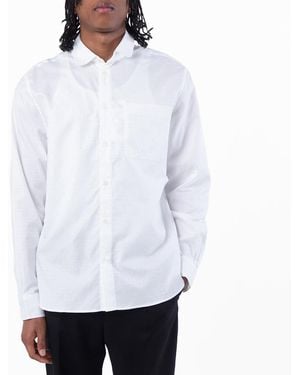 KENZO Slim Fit Weave Slim Shirt, Brand Size 42 (17" Neck) - White