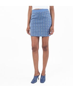 KENZO Elastic Waistband Mini Skirt - Blue