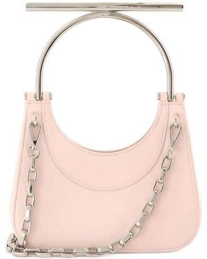 McQueen Chain-Accented Lambskin Mini Bag - Pink